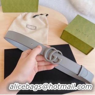 Shop Grade Gucci-ID BELT Raspberry Smooth Calfskin 30 MM B0112UM GRAY