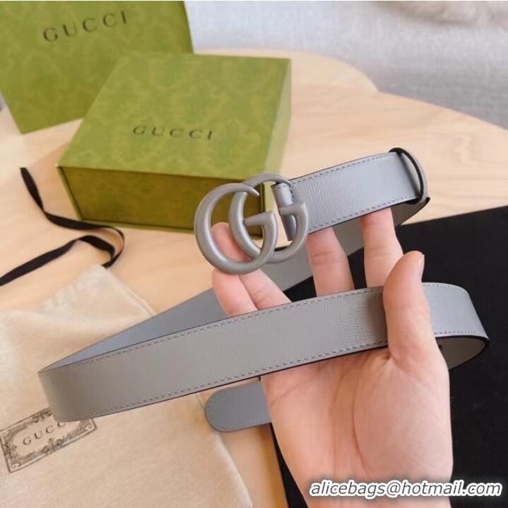 Shop Grade Gucci-ID BELT Raspberry Smooth Calfskin 30 MM B0112UM GRAY