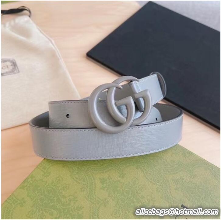 Shop Grade Gucci-ID BELT Raspberry Smooth Calfskin 30 MM B0112UM GRAY