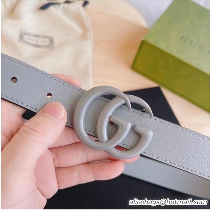 Shop Grade Gucci-ID BELT Raspberry Smooth Calfskin 30 MM B0112UM GRAY