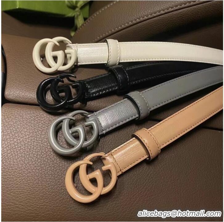 Good Taste Gucci-ID BELT Raspberry Smooth Calfskin 30 MM B0112UM WHITE