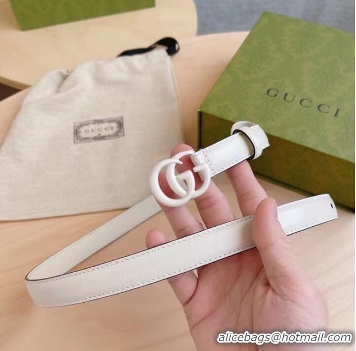 Top Quality Gucci-ID BELT Raspberry Smooth Calfskin 20 MM B0113UM WHITE