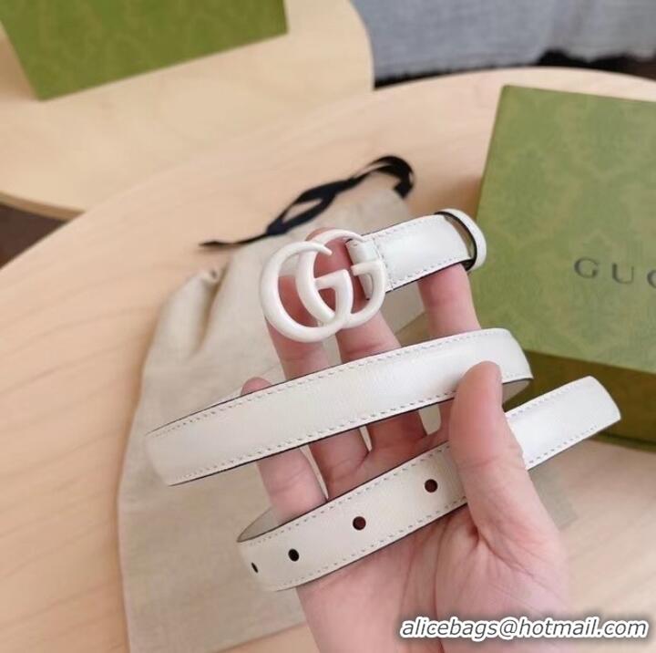 Top Quality Gucci-ID BELT Raspberry Smooth Calfskin 20 MM B0113UM WHITE