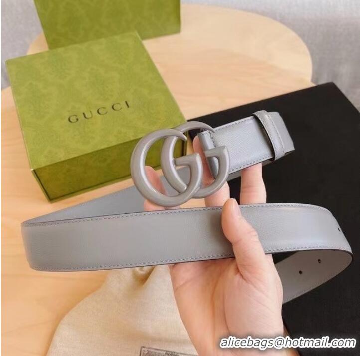 Famous Brand Gucci BELT Raspberry Smooth Calfskin 40 MM B0114UM GRAY