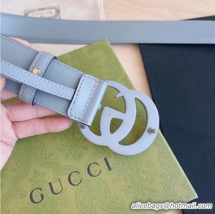 Famous Brand Gucci BELT Raspberry Smooth Calfskin 40 MM B0114UM GRAY