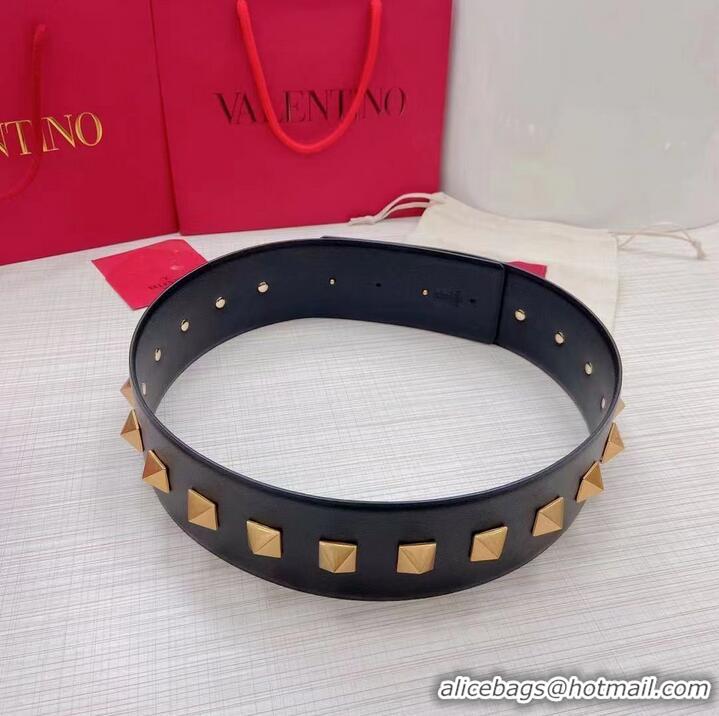 Market Sells Valentino Original Calf Leather Belt 7.0CM V96788 Black