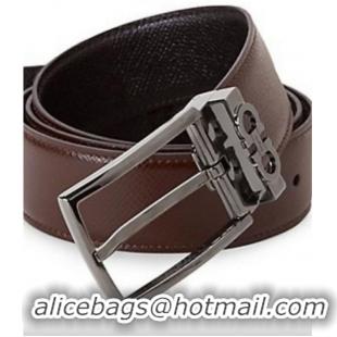 Buy Cheapest Ferragamo Original Calf Leather Belt F23586 Brown