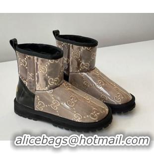 Most Popular Gucci GG Snow Ankle Boots Golden Brown 121778