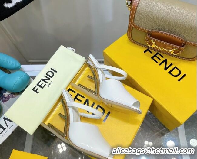 Affordable Price Fendi First Patent Leather Sandals 8cm 121557 White