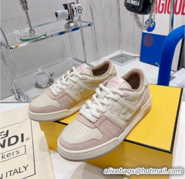 Luxury Fendi Match Low-tops Sneakers 121750 White/Pink