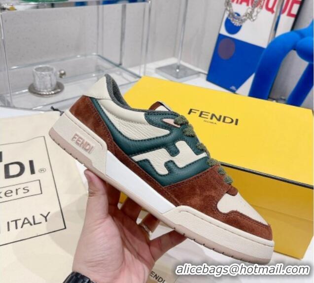 Good Product Fendi Match Low-tops Sneakers 121750 White/Brown/Green