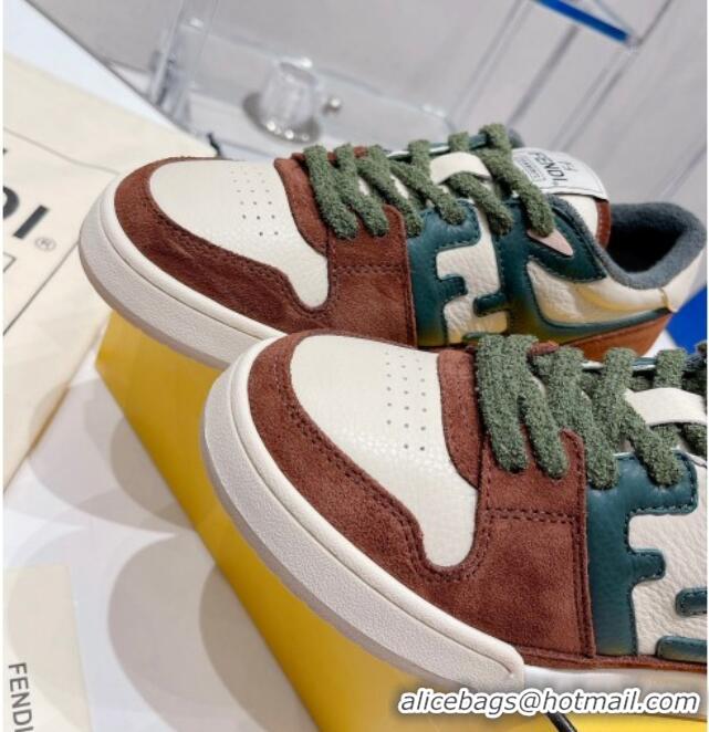 Good Product Fendi Match Low-tops Sneakers 121750 White/Brown/Green