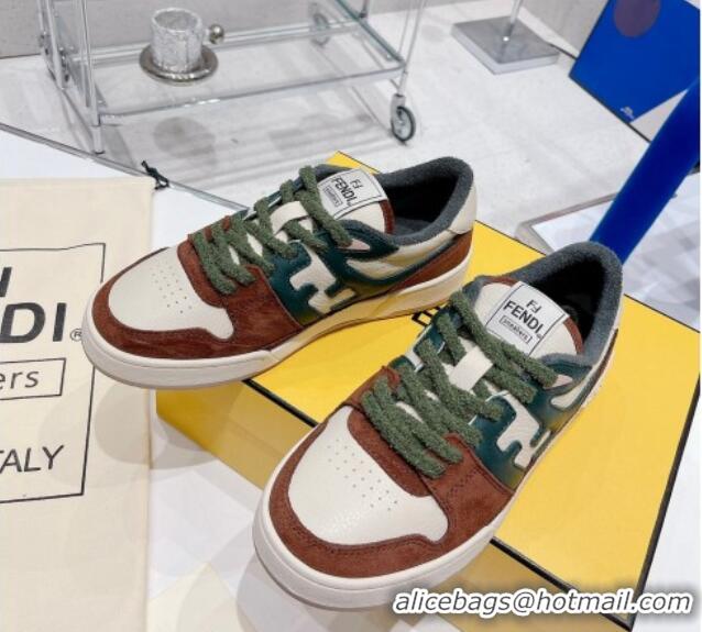 Good Product Fendi Match Low-tops Sneakers 121750 White/Brown/Green