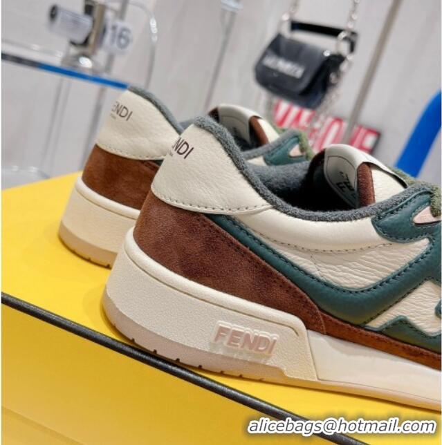 Good Product Fendi Match Low-tops Sneakers 121750 White/Brown/Green