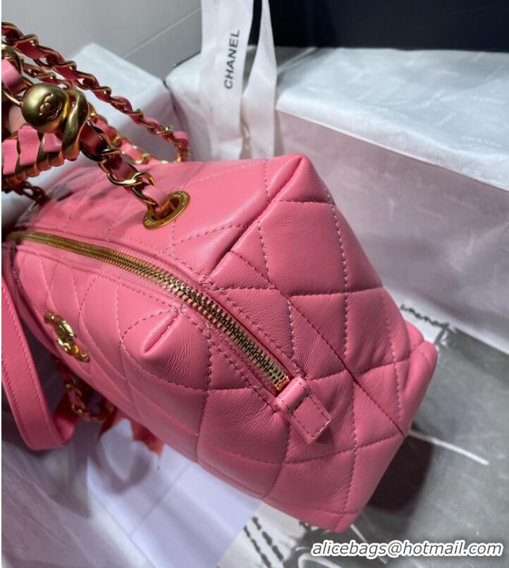 Unique Style Chanel Sheepskin AS1267 Gold-Tone Metal pink