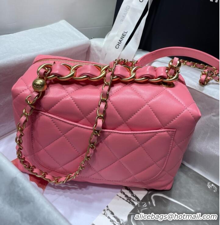 Unique Style Chanel Sheepskin AS1267 Gold-Tone Metal pink