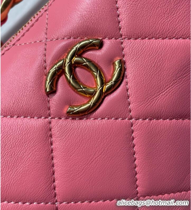 Unique Style Chanel Sheepskin AS1267 Gold-Tone Metal pink