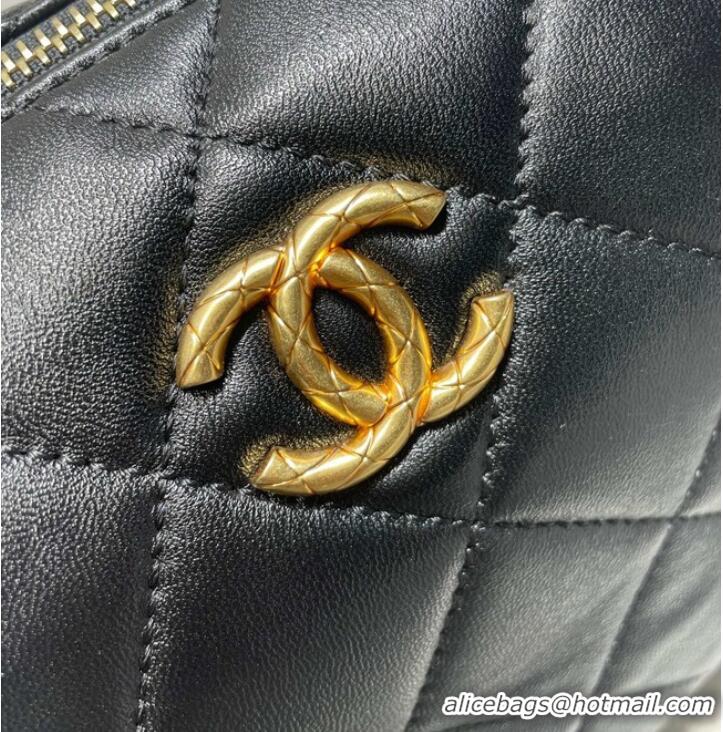 Sumptuous Chanel Sheepskin AS1267 Gold-Tone Metal black