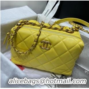 Buy Fashionable Chanel Sheepskin AS1267 Gold-Tone Metal yellow