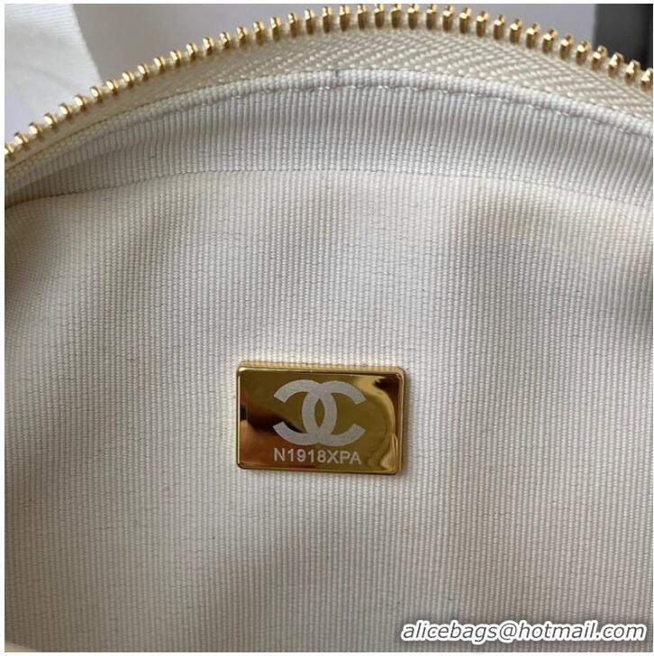 Buy Discount Chanel Sheepskin AS2910 Gold-Tone Metal white