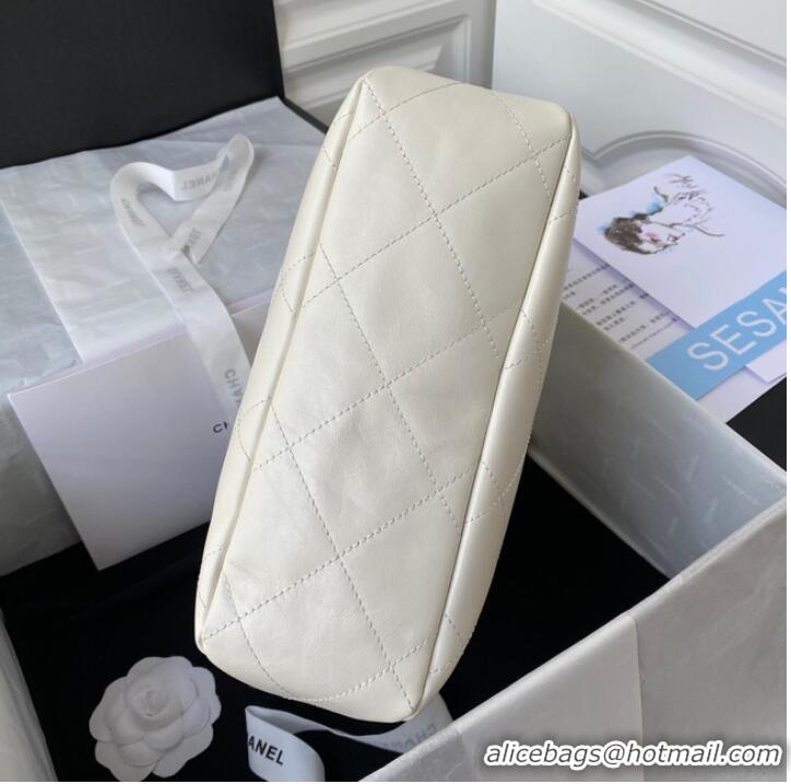 Buy Discount Chanel Sheepskin AS2910 Gold-Tone Metal white