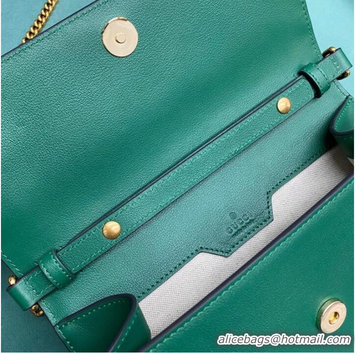 Luxurious Gucci Small top handle bag with Bamboo 675794 green