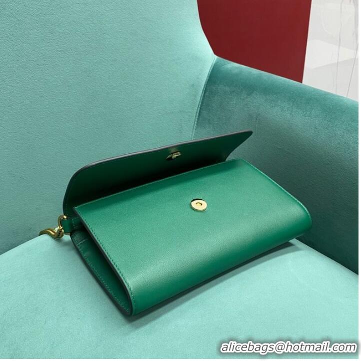 Luxurious Gucci Small top handle bag with Bamboo 675794 green