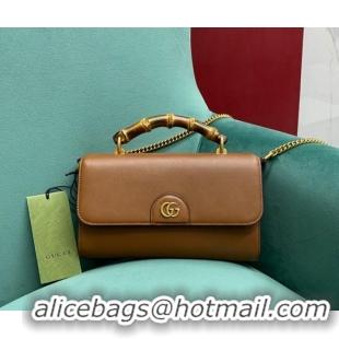 Market Sells Gucci Small top handle bag with Bamboo 675794 brown