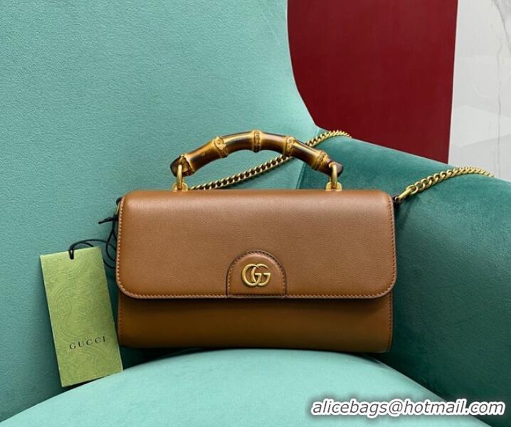 Market Sells Gucci Small top handle bag with Bamboo 675794 brown