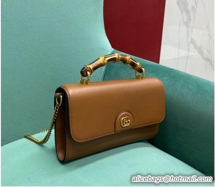 Market Sells Gucci Small top handle bag with Bamboo 675794 brown