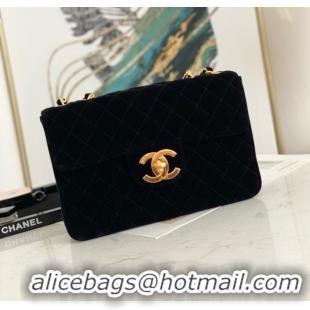 Top Quality Chanel Velvet FLAP BAG AS8825 black