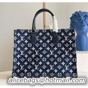 Pretty Style Louis Vuitton ONTHEGO MM M59608 Navy Blue