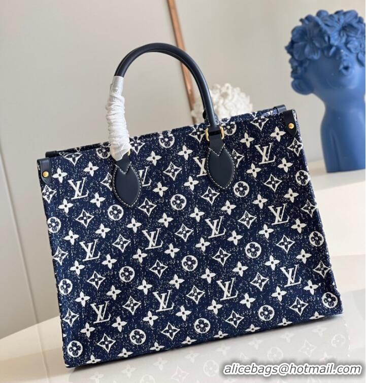 Pretty Style Louis Vuitton ONTHEGO MM M59608 Navy Blue