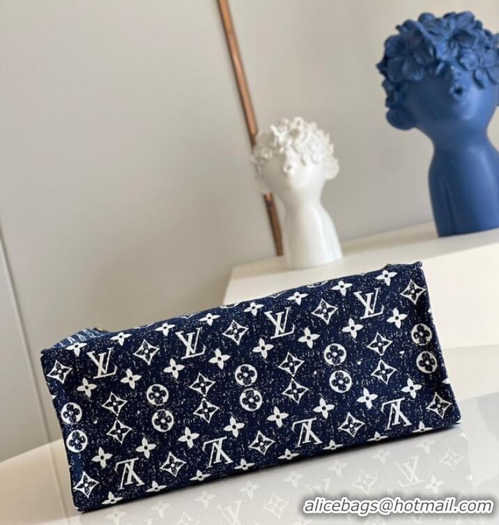 Pretty Style Louis Vuitton ONTHEGO MM M59608 Navy Blue