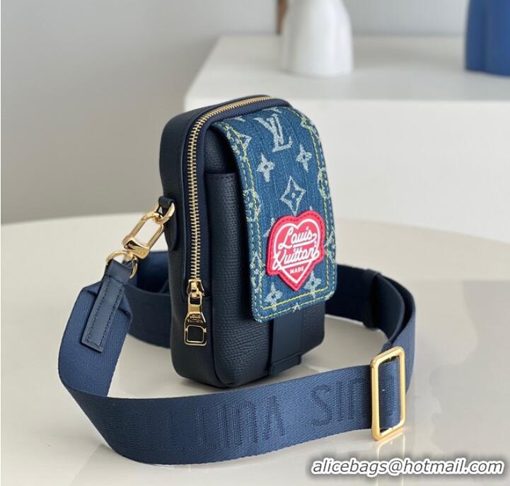 Low Cost Louis Vuitton FLAP DOUBLE PHONE POUCH M81060 Blue