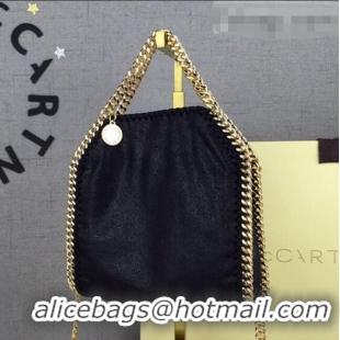 Inexpensive Stella McCartney Tiny Falabella Tote Bag 18cm SM1609 Black/Gold 2020