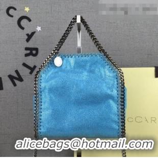 Classic Stella McCartney Tiny Falabella Tote Bag 18cm SM1609 Blue/Silver 2020