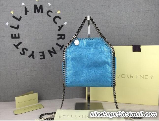 Classic Stella McCartney Tiny Falabella Tote Bag 18cm SM1609 Blue/Silver 2020