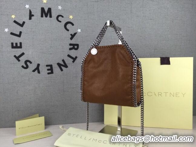 Pretty Style Stella McCartney Tiny Falabella Tote Bag 18cm SM1609 Coffee Brown/Silver 2020