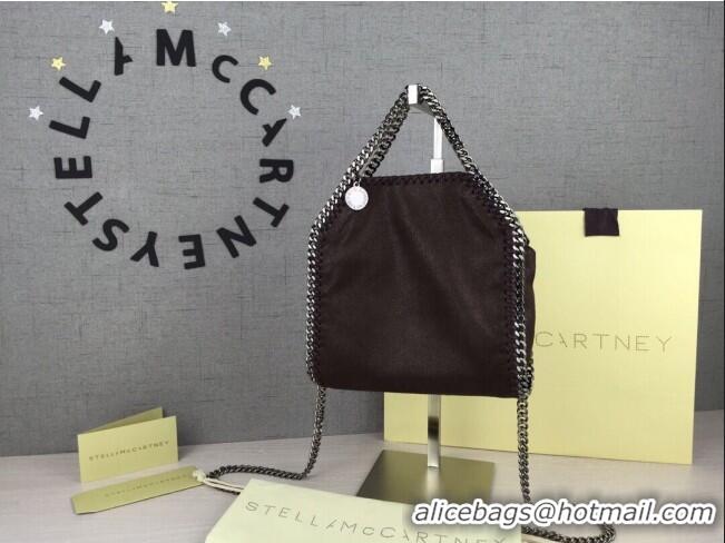 Top Quality Stella McCartney Tiny Falabella Tote Bag 18cm SM1609 Dark Brown/Silver 2020