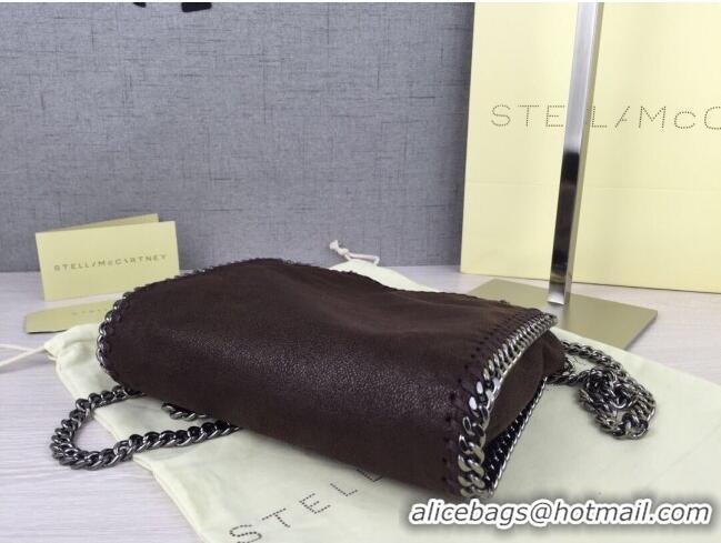 Top Quality Stella McCartney Tiny Falabella Tote Bag 18cm SM1609 Dark Brown/Silver 2020