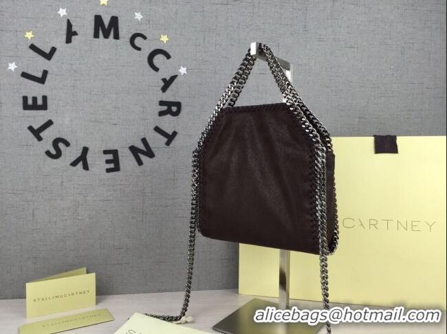 Top Quality Stella McCartney Tiny Falabella Tote Bag 18cm SM1609 Dark Brown/Silver 2020