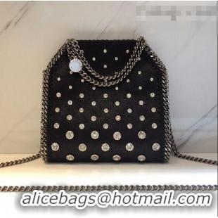 Good Taste Stella McCartney Tiny Falabella Studded Tote Bag 18cm SM1609 Black 2020