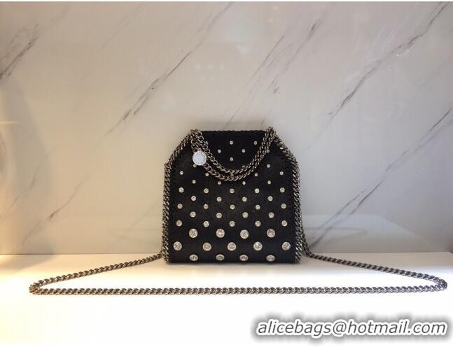 Good Taste Stella McCartney Tiny Falabella Studded Tote Bag 18cm SM1609 Black 2020