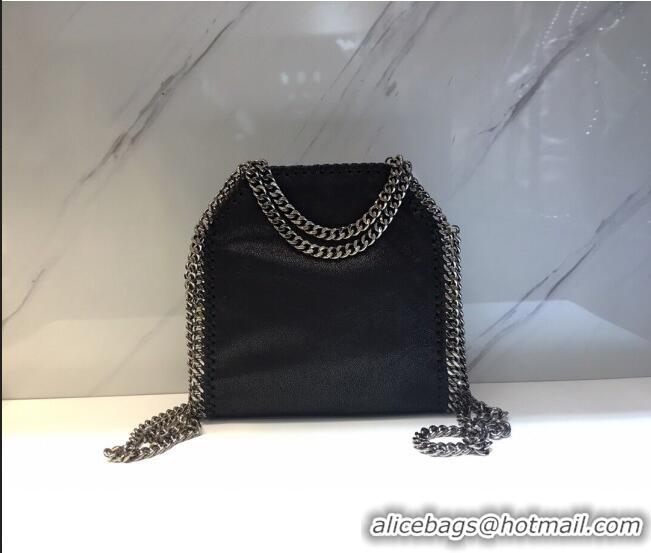 Good Taste Stella McCartney Tiny Falabella Studded Tote Bag 18cm SM1609 Black 2020