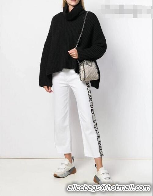 Good Looking Stella McCartney Tiny Falabella Lettering Canvas Tote Bag 18cm SM1609 White 2020