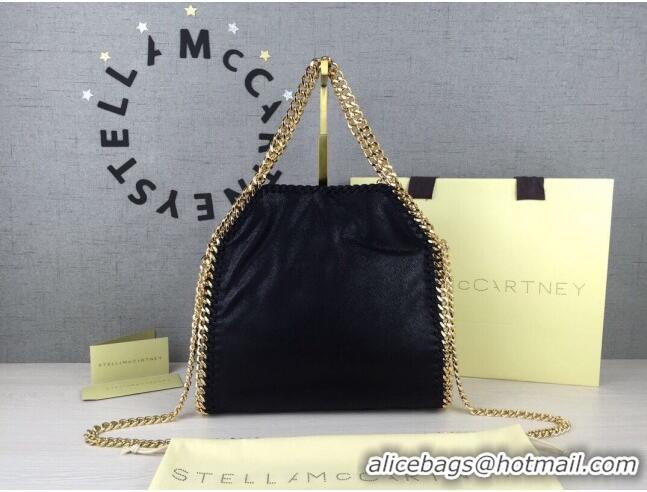 Unique Discount Stella McCartney Falabella Large Tote Bag SM1610 Black/Gold 2020