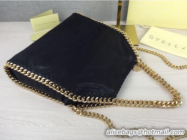 Unique Discount Stella McCartney Falabella Large Tote Bag SM1610 Black/Gold 2020