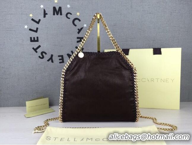 Well Crafted Stella McCartney Falabella Large Tote Bag SM1610 Dark Brown/Gold 2020