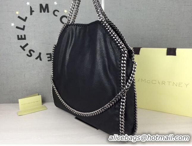 Super Quality Stella McCartney Falabella Fold Over Tote Bag SM1611 Black/Silver 2020